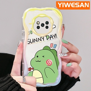 เคสโทรศัพท์มือถือ ซิลิโคนนิ่ม ใส กันกระแทก ลายการ์ตูนไดโนเสาร์น่ารัก สีครีม สําหรับ Xiaomi Poco X3 NFC Poco X3 Pro Poco X3 GT Poco X4 NFC X4 GT M3 F4