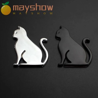 Mayshow สติกเกอร์โลหะ รูปแมว สําหรับตกแต่งรถยนต์