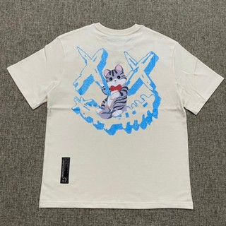 พร้อมส่ง เสื้อยืด ลายแมวตัวตลก RickyisClown สีเบจ คุณภาพสูง