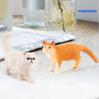 【WD】โมเดลสัตว์ แมวจําลอง สมจริง ของสะสม สําหรับเด็ก