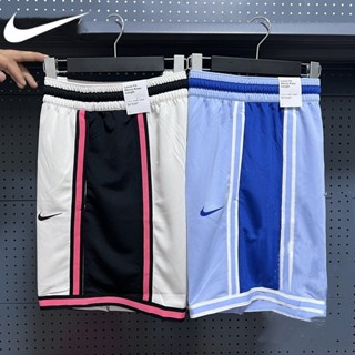 Nike ของแท้ 100% กางเกงขาสั้น ผ้าถัก ทรงหลวม ระบายอากาศ สีตัดกัน สําหรับผู้ชาย CV1898