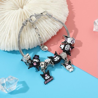 Sanrio Hello Kitty สร้อยข้อมือ Kuromi เครื่องประดับการ์ตูนผู้หญิงสร้อยข้อมือ Y2k แฟนสาวสร้อยข้อมือคู่ของขวัญวันเกิดอุปกรณ์ปาร์ตี้