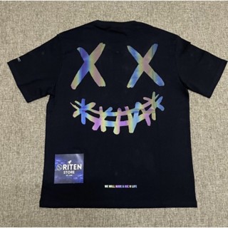 พร้อมส่ง เสื้อยืดสะท้อนแสง ลาย RickyisClown สีดํา คุณภาพสูง