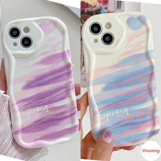 เคสโทรศัพท์มือถือ ขอบโค้ง ลายครีมย้อมสี สีฟ้า สีม่วง สําหรับ VIVO Y02T Y02S Y16 Y15S Y17 Y19 Y27 Y22S Y21S Y20S Y35 Y50 Y53S Y51A Y75 Y76 Y91C Y1S Y95