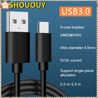 Shououy สายชาร์จ Type C เป็น Type C 5Gbps 9 แกน เส้นผ่าศูนย์กลาง 4.5 มม. 5V3A