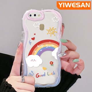 เคสโทรศัพท์มือถือ ซิลิโคนนุ่ม ใส กันกระแทก ลายการ์ตูนสายรุ้งน่ารัก สําหรับ OPPO A12 A12s A5s A7 A11K