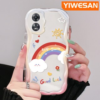 เคสโทรศัพท์มือถือ ซิลิโคนนุ่ม ใส กันกระแทก ลายการ์ตูนสีรุ้งน่ารัก สําหรับ OPPO A58 5G A58X 5G A78 5G A1X 5G A55 5G A98 5G F23 5G A1 5G