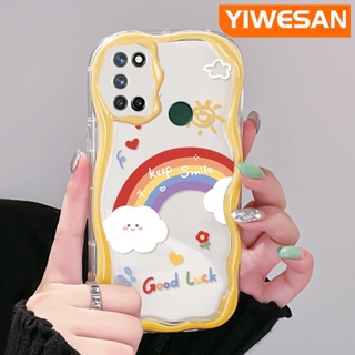 เคสโทรศัพท์มือถือ ซิลิโคนใส กันกระแทก ลายการ์ตูนสายรุ้งน่ารัก สําหรับ Realme 7 Pro 7i C17 Narzo 20 Pro