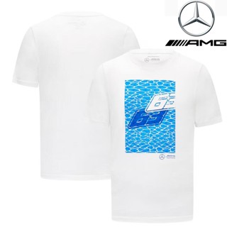 เสื้อกีฬาแขนสั้น ลายทีมแข่งขัน F1 Mercedes AMG Petronas F1 เหมาะกับฤดูร้อน สําหรับผู้ชาย และผู้หญิง 2023