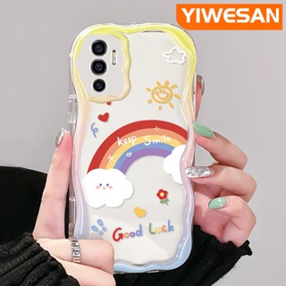 เคสโทรศัพท์มือถือ ซิลิโคนนุ่ม ใส กันกระแทก ลายการ์ตูนสายรุ้งน่ารัก สําหรับ VIVO V23E 4G V23E 5G V23 Pro V23i 5G S12 5G Y75