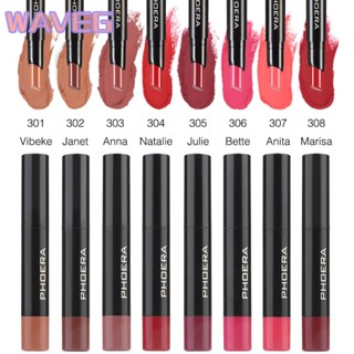 คลื่น Phoera ยอดนิยม Matte Finish Lip Mud ลิปสติก เครื่องสำอางแต่งหน้า Matte Lip Mud ใช้คู่สำหรับริมฝีปากและแก้ม Lip Clay ลิปสติก Blush Lasting Lip Tint