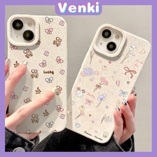  Venki - เข้ากันได้สำหรับ เคสไอโฟน เคสไอโฟน11 เคส iphone 11เป็นมิตรกับสิ่งแวดล้อมย่อยสลายได้เคสสีขาวกันกระแทกป้องกันโบว์น่ารักใบไม้ดอกไม้เข้ากันได้กับ iPhone 14 Pro max 13 Pro max 12 Pro Max 11 XR 7 8Plus