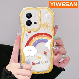 เคสโทรศัพท์มือถือ ซิลิโคนใส กันกระแทก ลายการ์ตูนสายรุ้งน่ารัก สําหรับ VIVO V25 5G V25E X80 Lite V21E Y73 2020