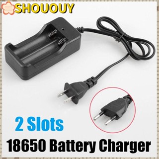 Shououy แท่นชาร์จแบตเตอรี่ Li-Ion ไฟแสดงสถานะ LED แบบพกพา ชาร์จเร็ว สําหรับแบตเตอรี่ลิเธียมไอออน 3.7V 18650