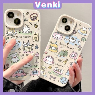 Venki - เข้ากันได้สำหรับ เคสไอโฟน เคสไอโฟน11 เคส iphone 11 เป็นมิตรกับสิ่งแวดล้อมย่อยสลายได้เคสสีขาวกันกระแทกป้องกันรถเข็นน่ารักลูกสุนัขเข้ากันได้กับ iPhone 14 Pro max 13 Pro max 12 Pro Max 11 XR 7 8Plus