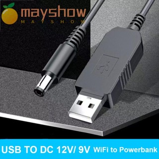 Mayshow สายเคเบิลแปลง USB 2.1x5.5 มม. เป็นแจ็ค DC DC 5V เป็น 12V 9V 3 ชิ้น