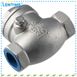 Lontime เช็ควาล์ว แนวนอน 1/2 นิ้ว ทางเดียว ไม่ย้อนกลับ WOG 200 PSI CF8M NPT 304 สเตนเลส วาล์วไหลย้อนกลับ น้ํามัน น้ํา อากาศ