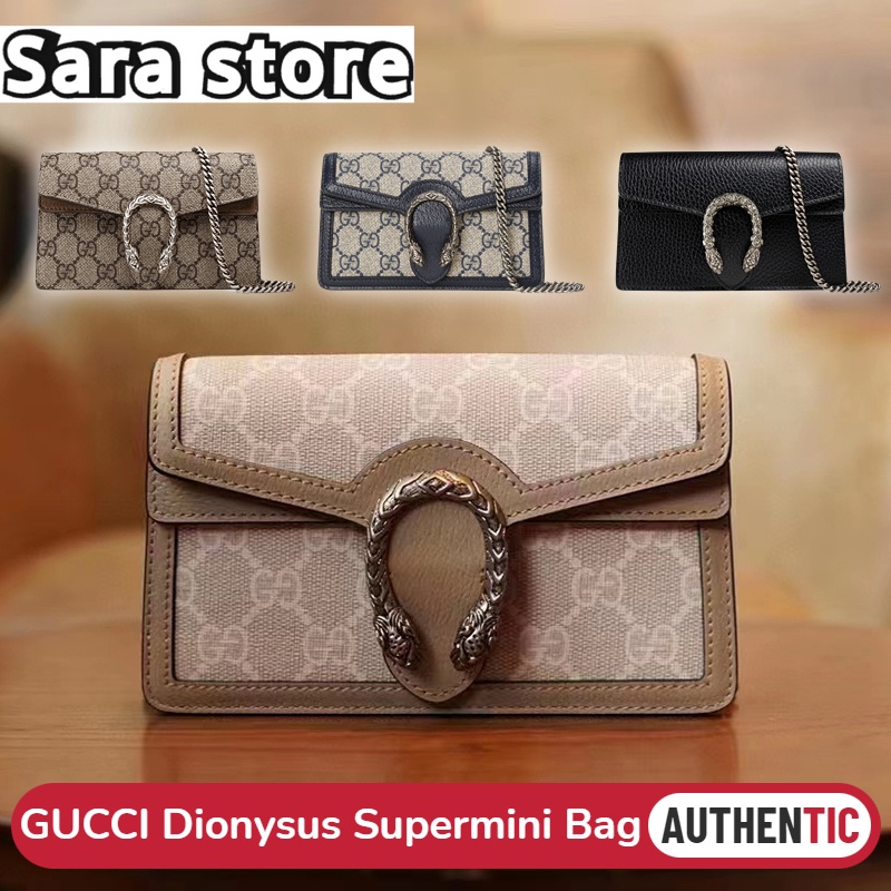 กุชชี่ Gucci Dionysus Super Mini Bag GG Supreme กระเป๋าสะพายข้าง