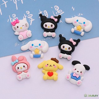 SANRIO แผ่นกาวติดรองเท้า ลาย Hello Kitty Kuromi น่ารัก DIY อุปกรณ์เสริม สําหรับตกแต่งเคสโทรศัพท์มือถือ