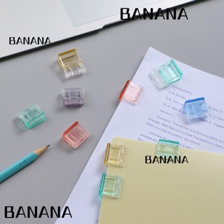 Banana1 คลิปหนีบกระดาษ พลาสติกใส ลายตัวอักษร สีแคนดี้ สร้างสรรค์ สําหรับโรงเรียน 20 ชิ้น