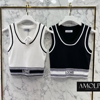 2สี ♥ เช็คสินค้าก่อนสั่ง CROP LOEWE  KNITT เสื้อกล้าม เสื้อครอป โลเอเว่ น่ารักมาก