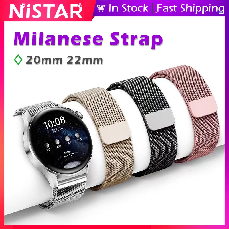 สายนาฬิกาข้อมือโลหะ 20 มม. 22 มม. สําหรับ Samsung Galaxy Watch 6 5 4 Classic 46/42/45/44/40/47/43 มม. Active 2 Gear S3 Huawei GT2 3 4 Pro