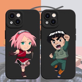 เคสโทรศัพท์มือถือ ซิลิโคนนุ่ม ลายการ์ตูนนารูโตะ ซากุระ สําหรับ IPhone 14 13 12 11 Pro ProMax XS XR XSmax Mini 7 8 + Plus SE 2020