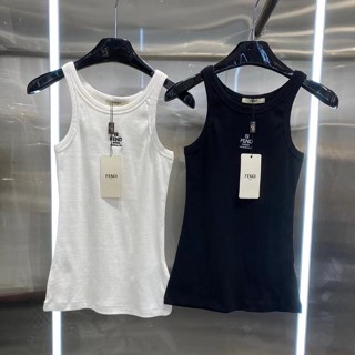 ♥ เช็คสินค้าก่อนสั่ง FENDI TANK TOP เสื้อกล้าม สายเดี่ยว ผ้าสวย ปักโลโก้ เฟนดิ ฟินดิ