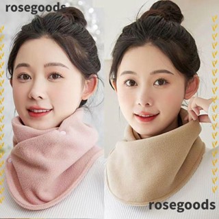 Rosegoods1 ผ้าพันคอ ผ้ากํามะหยี่ขนนิ่ม หนา กันลม อบอุ่น ปรับได้ สําหรับฤดูหนาว