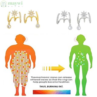 Maywi ต่างหูระย้า ระบายน้ํา น้ําเหลือง ทองแดง แปดแฉก ดาว ตะขอคู่ ต่างหู ลูกปัด ของขวัญ อิฐน้ํา น้ําเหลือง แม่เหล็ก บําบัดหู อุปกรณ์เสริม สําหรับผู้หญิง