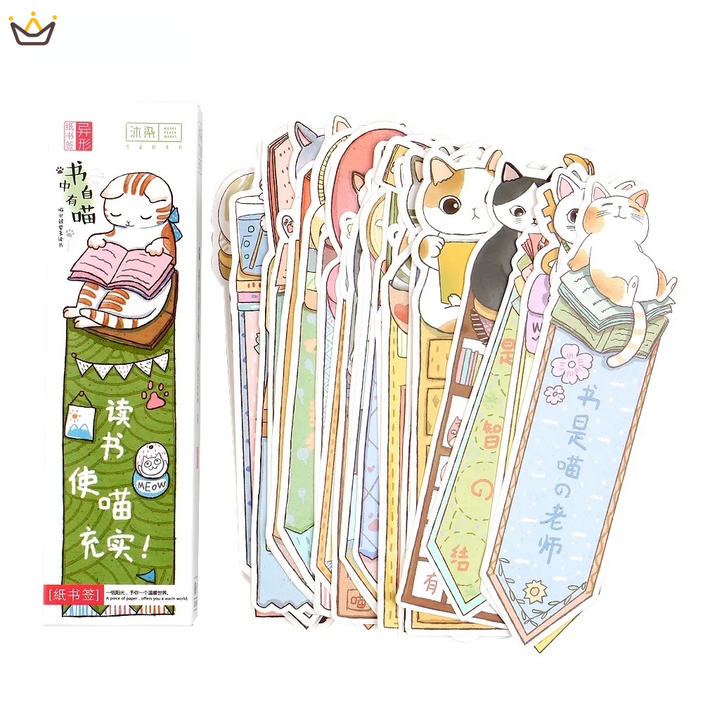 ที่คั่นหนังสือ ลายแมวน่ารัก 30 ชิ้น