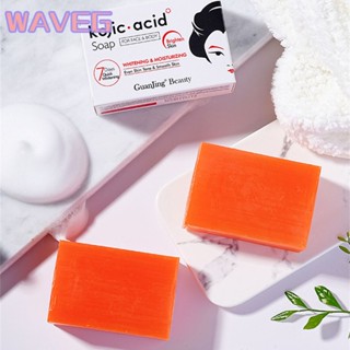 คลื่น Kojie San Skin Lightening Soap ด้วยกรด Kojic, ไร้ที่ติ, ต่อต้านริ้วรอย, ลดกระและฝ้า