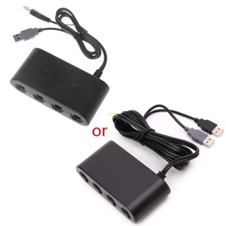 Btsg 3 in 1 อะแดปเตอร์แปลงเกมแพด USB สีดํา สําหรับ GC Wiiu PC Switch Converter