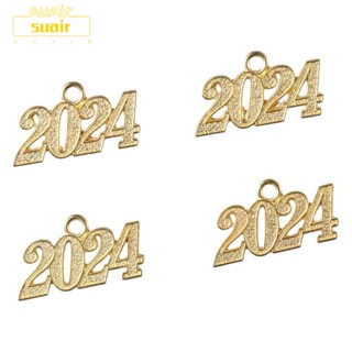 Suair จี้รูปหมวกรับปริญญา สีทอง DIY 2024 50 ชิ้น