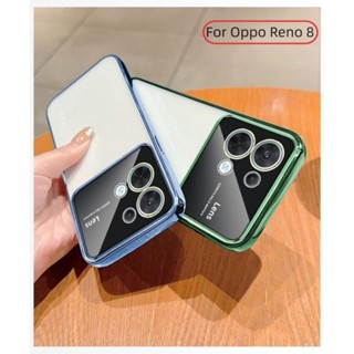 เคสโทรศัพท์มือถือแบบนิ่ม TPU ใส กันรอยเลนส์กล้อง ขนาดใหญ่ สําหรับ oppo reno 8 reno8 8Z reno7 7Z 8T reno8T 4G 5G