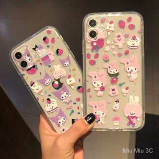 เคสโทรศัพท์มือถือ ซิลิโคนใส กันกระแทก ลายการ์ตูนคุโรมิ สําหรับ iPhone 14 Pro Max 14 plus 13 Pro Max 13 Pro 11 Pro Max11 X XR Xs Max 7 plus 8 plus 12