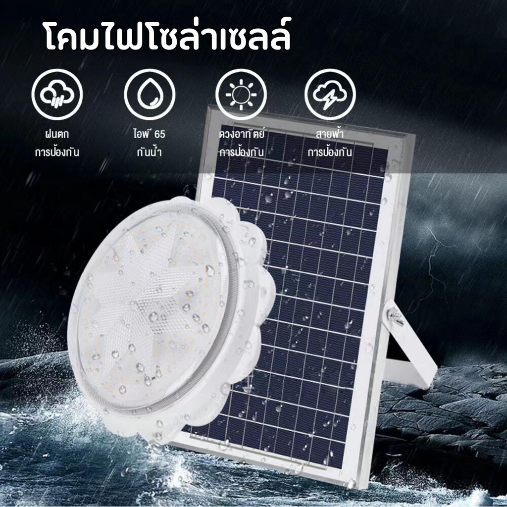โคมไฟเพดาน ไฟโซล่าเซลล ไฟ LED แสงสว่างอัตโนมัติเมื่อฟ้ามืด ชาร์จไฟอัตโนมัติ - รูปที่ 6