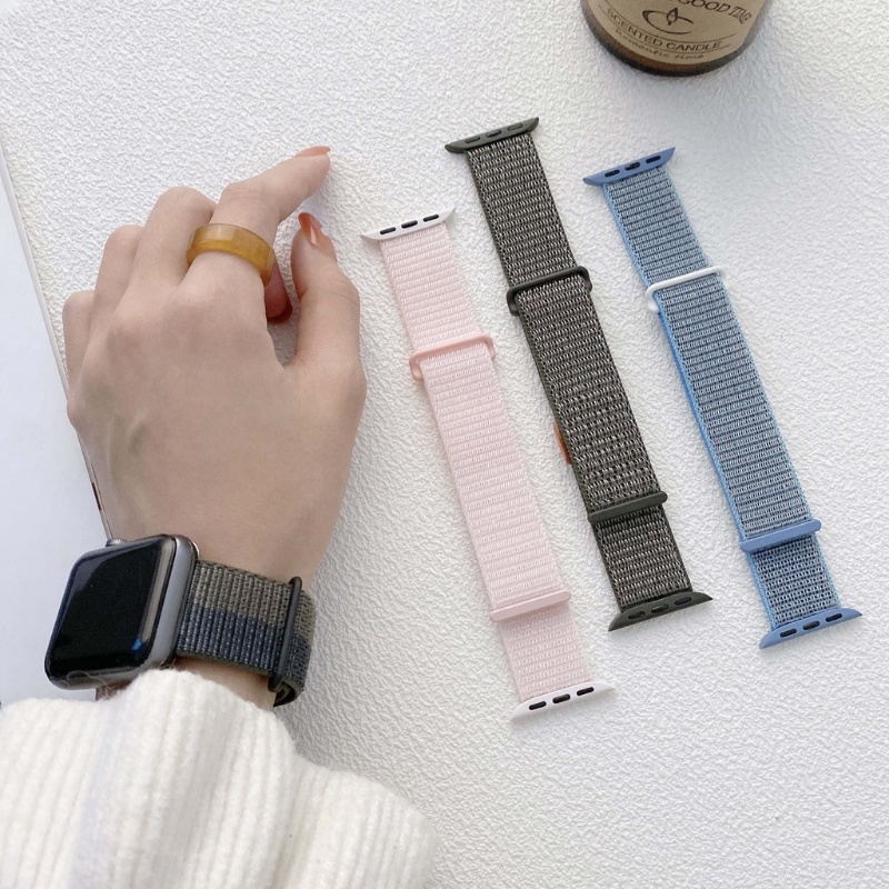 สายนาฬิกาข้อมือไนล่อน สําหรับ AW Watch Band 44 มม. 40 มม. 49 มม. 45 มม. 41 มม. 42/38 มม. Correa Bracelet i-Watch Series 7 8 3 6 Se ultra