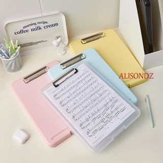 Alisondz กล่องพลาสติก ขนาด A4 5 สี สําหรับใส่เอกสาร คลิปบอร์ด สํานักงาน