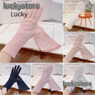 Lucky ถุงมือ ผ้าฝ้าย กันแดด แฟชั่นฤดูร้อน สําหรับผู้หญิง