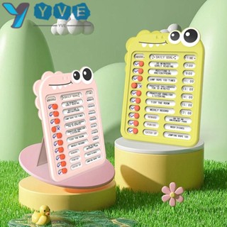 Yve บอร์ดตรวจสอบ แขวนผนัง เตือนเวลา แบบพกพา ปรับขนาดได้ สําหรับเด็ก