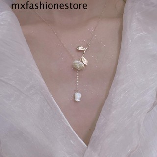 Mxfashione เกาหลี สร้อยคอโซ่ หวาน ปรับได้ อินเทรนด์ ปาร์ตี้ สําหรับเด็กผู้หญิง หยดน้ํา จี้ เครื่องประดับคอ