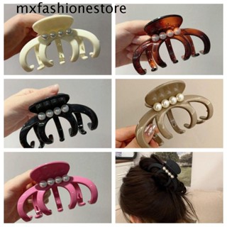 Mxfashione กิ๊บติดผมหางม้า ขนาดใหญ่ สีพื้น สไตล์เกาหลี เรโทร