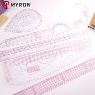 Myron ไม้บรรทัดโค้ง PVC แบบนิ่ม สําหรับวาดภาพ 6 ชิ้น