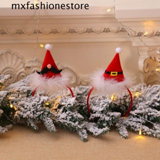 Mxfashione ที่คาดผม ผ้ากํามะหยี่ขนนิ่ม รูปกวาง คริสต์มาส ประดับโบว์ สําหรับผู้หญิง