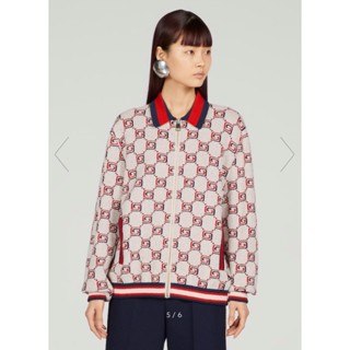 ♥ เช็คสินค้าก่อนสั่ง GUCCI GG COTTON CARDIGAN เสื้อคลุม แขนยาว แต่งซิบหน้า ผ้านิตวูล ทอลาย กุชชี่