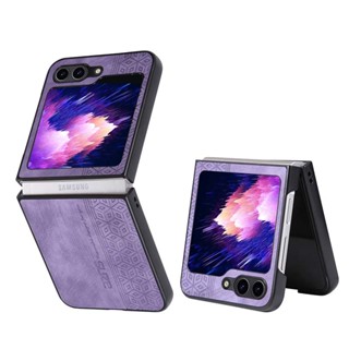 เคสหนัง PU แบบบาง น้ําหนักเบา สําหรับ Samsung Galaxy Z Flip5 Flip4 Flip3 Flip 5 4 3