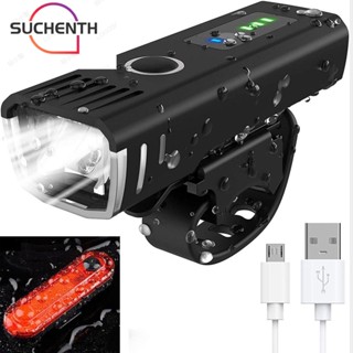 Suchenth ไฟท้ายจักรยาน LED กันน้ํา สว่างมาก ชาร์จ USB