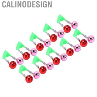 Calinodesign 10 Pcs Fishing Bells Rod Alarm Dual Alert Clips With 2 Different