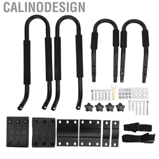 Calinodesign Kayak Canoe Universal Car Roof Rack J Shaped Bar Rust Proof Metal Large Load  Carrier Top Mount